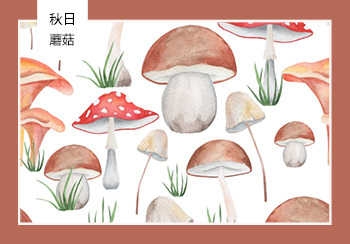 20/21秋冬兒童家紡花型&圖案趨勢預測--秋日蘑菇（矢量）